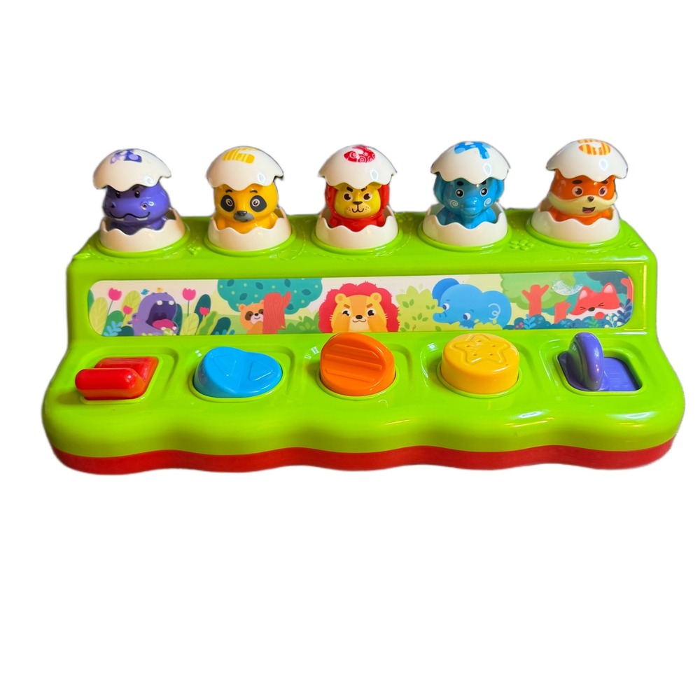 Kids Pop Up Animal Activity Toy Numbered Eggs Fine Motor Skills Toddler Game
